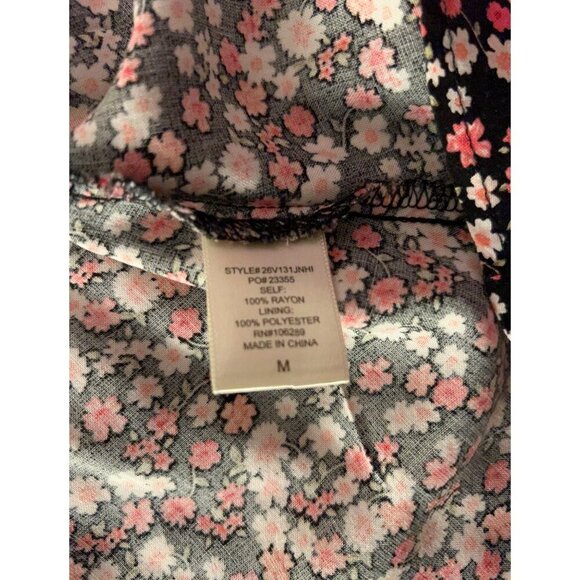 Row A Floral Multicolored/Mini dress M smock stretch back - Picture 14 of 15